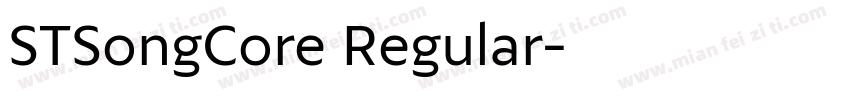 STSongCore Regular字体转换
